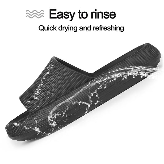 Cloud Slide Sandal for Women and Men, Pillow Slippers Thicken Sole Slide, Shower Bathroom Slides Sandals, Slides Super Comfy Soft Foam Slip-Resistant Slides