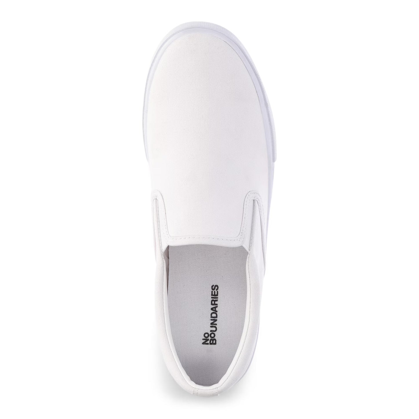 No Boundaries Twin Gore Canvas Slip On Sneakers, Wide Width Available, Women's