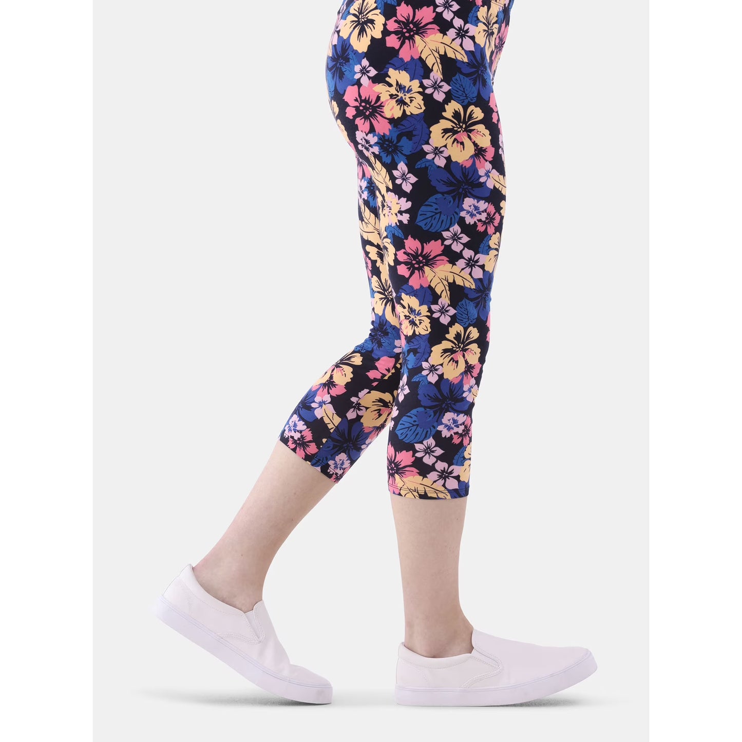 No Boundaries Twin Gore Canvas Slip On Sneakers, Wide Width Available, Women's