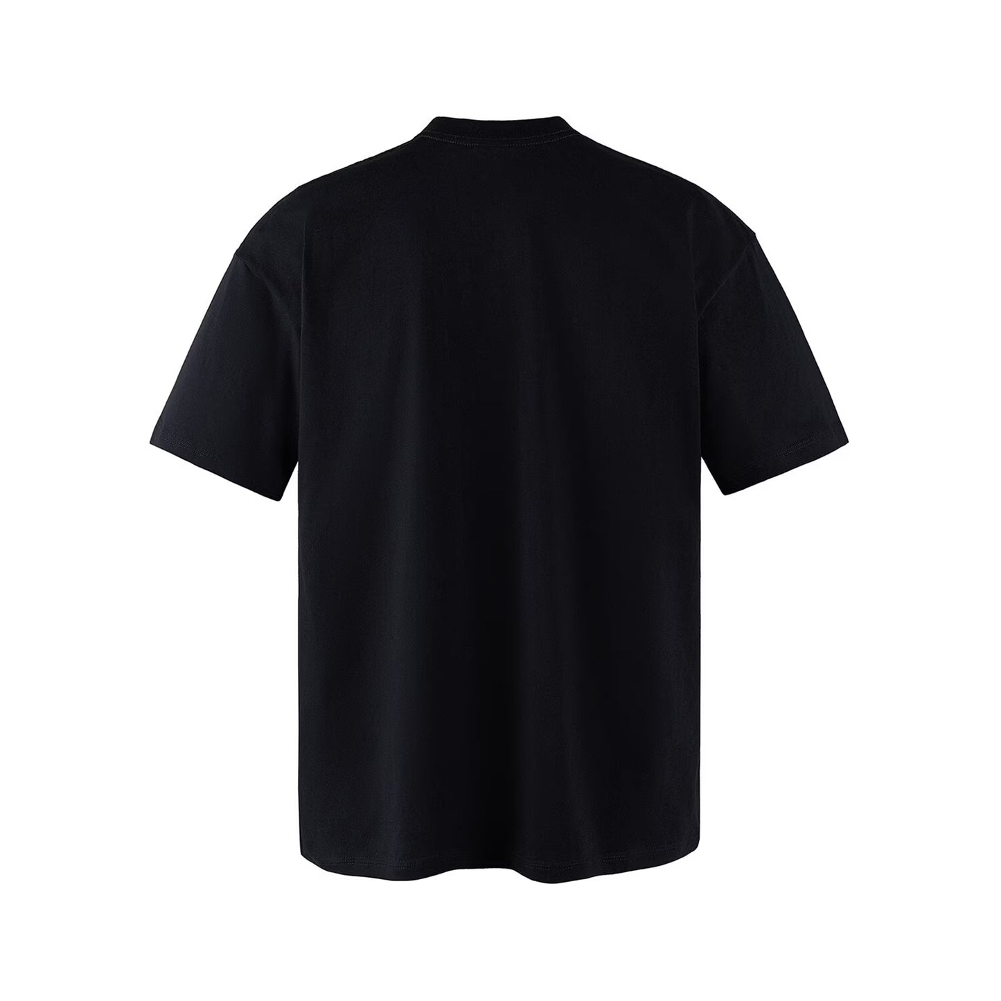 Men's Oversized Cotton T Shirt Drop Shoulder Breathable Heavyweight Tee Casual Crew Neck Short Sleeve Loose Summer Basic Tops, #02 Black, XXL