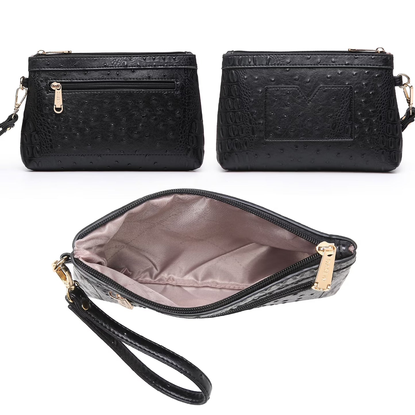 Dasein Women Handbags and Purses Ladies Shoulder Bag Top Handle Satchel Tote Work Bag with Matching Clutch