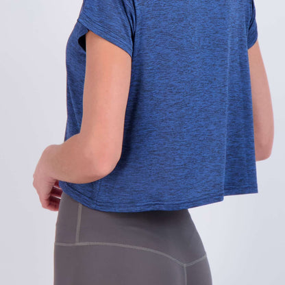Real Essentials 5 Pack: Women's Dry Fit Crop Top - Short Sleeve Crew Neck Stretch Athletic Tee (Available in Plus Size)