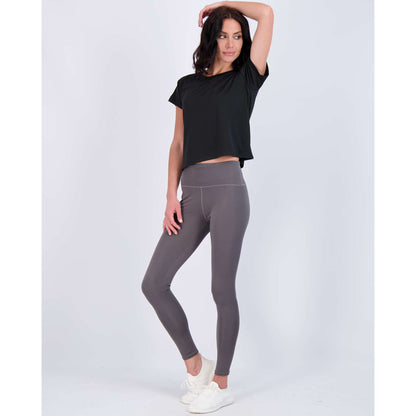 Real Essentials 5 Pack: Women's Dry Fit Crop Top - Short Sleeve Crew Neck Stretch Athletic Tee (Available in Plus Size)