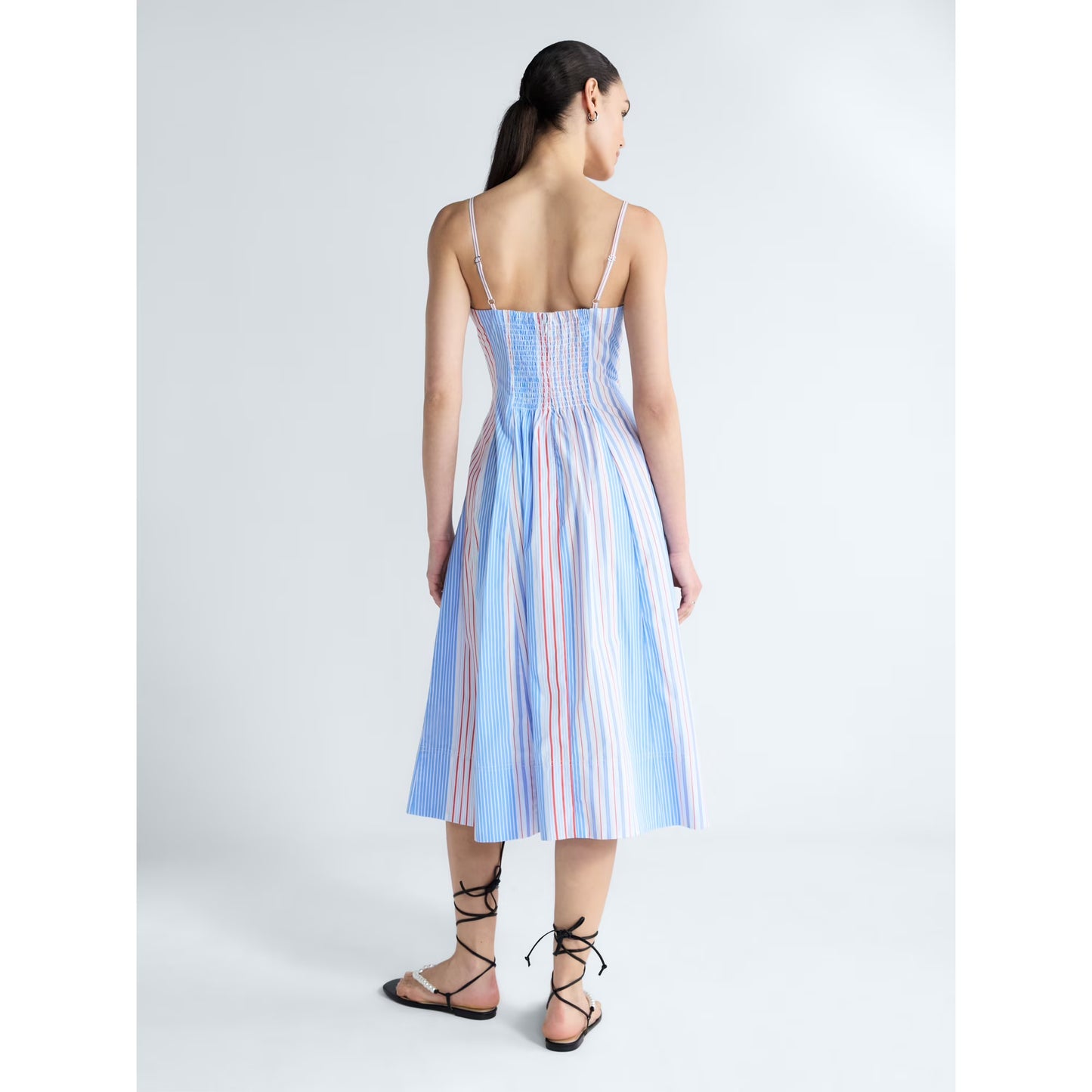 Free Assembly Women's and Women's Plus Sleeveless Cotton Panel Midi Dress, Sizes XS-4X