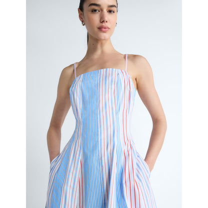 Free Assembly Women's and Women's Plus Sleeveless Cotton Panel Midi Dress, Sizes XS-4X